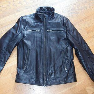 Rogue state- heavier Leather Jacket - S Black Biker/moto /